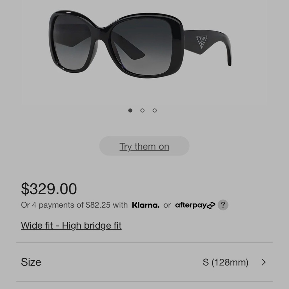 Prada Black Gradient Sunglasses